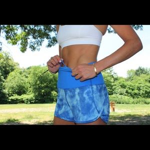 Lululemon high rise blue speed shorts